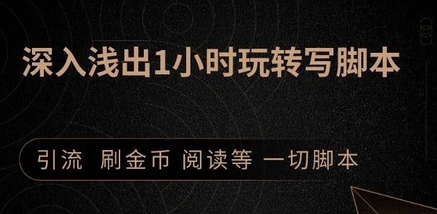 引流脚本实战课：1小时深入浅出视频实操讲解，教你0基础学会写引流脚本-南青云资源库