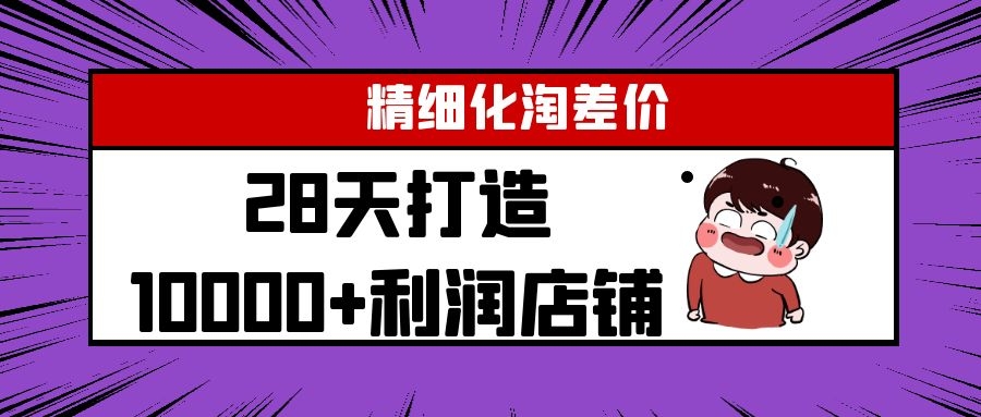 Yl精细化淘差价28天打造10000+利润店铺，精细化选品项目（附软件）-南青云资源库
