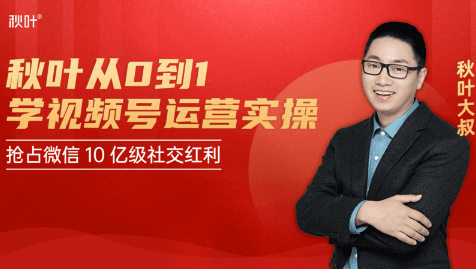秋叶从0到1学视频号运营实操，抢占微信10亿级红利市场【完结-高清无水印】-南青云资源库