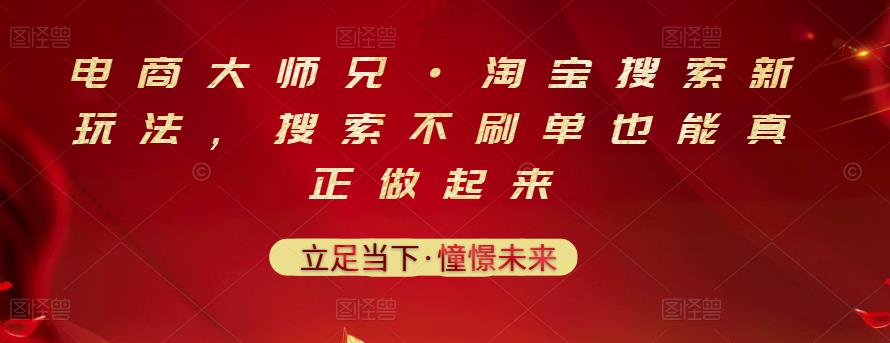 电商大师兄·淘宝搜索新玩法，搜索不刷单也能真正做起来-南青云资源库