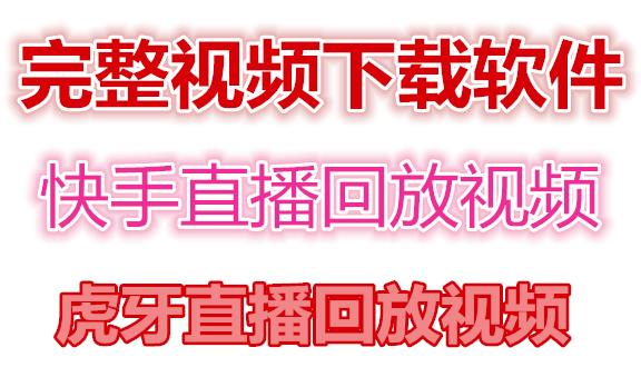 快手直播回放视频/虎牙直播回放视频完整下载(电脑软件+视频教程)-南青云资源库