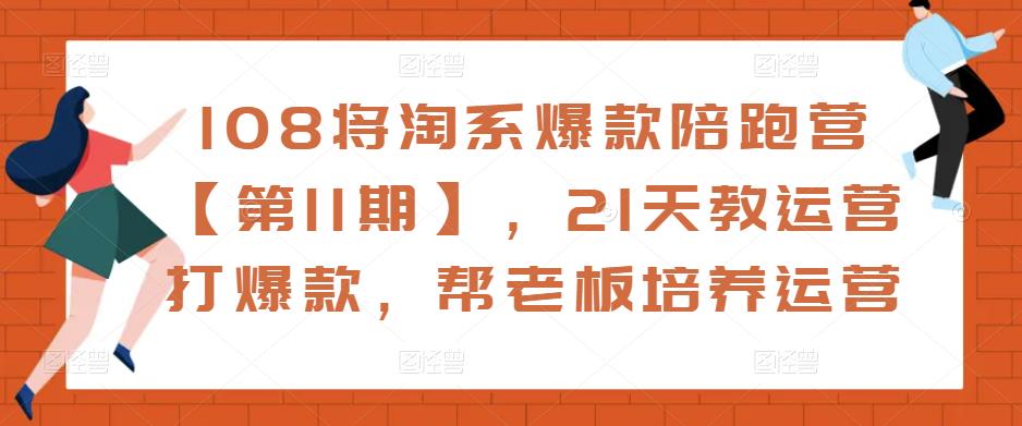 108将淘系爆款陪跑营【第11期】，21天教运营打爆款，帮老板培养运营-南青云资源库