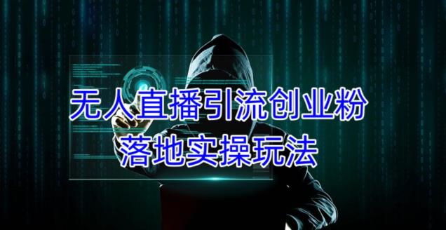 外面收费3980的无人直播引流创业粉落地实操玩法，单日引100+精准创业粉-南青云资源库