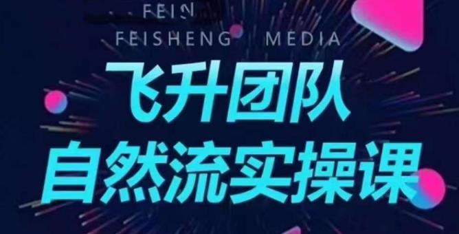 飞升团队课程自然流实操课，抖音半无人起号主播间搭建教学-南青云资源库
