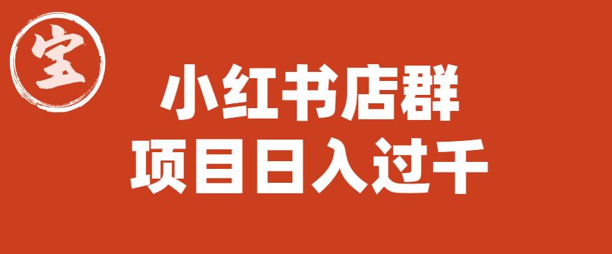 宝哥小红书店群项目，日入过千（图文教程）【揭秘】-南青云资源库
