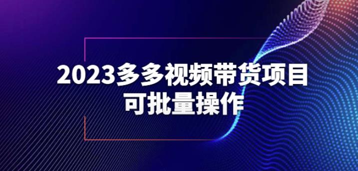 2023多多视频带货项目，可批量操作【保姆级教学】【揭秘】-南青云资源库