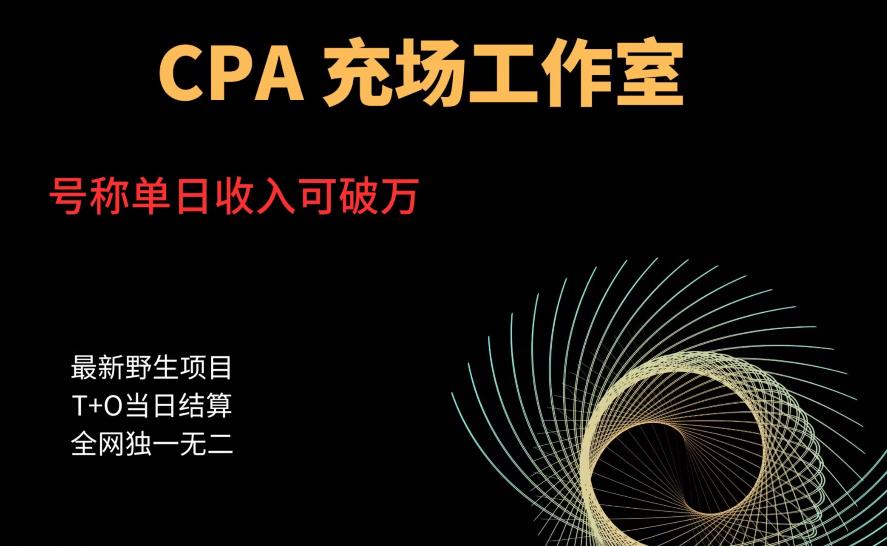 cpa充场工作室，号称单日收入10000+（揭秘）-南青云资源库
