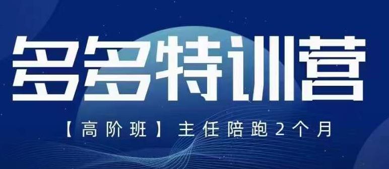 纪主任·5月最新多多特训营高阶班，玩法落地实操，多多全掌握-南青云资源库