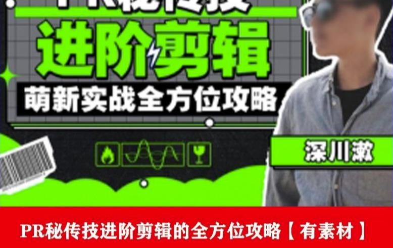 PR进阶剪辑培训班，让你快速成为剪辑大师12节视频课程+素材！-南青云资源库