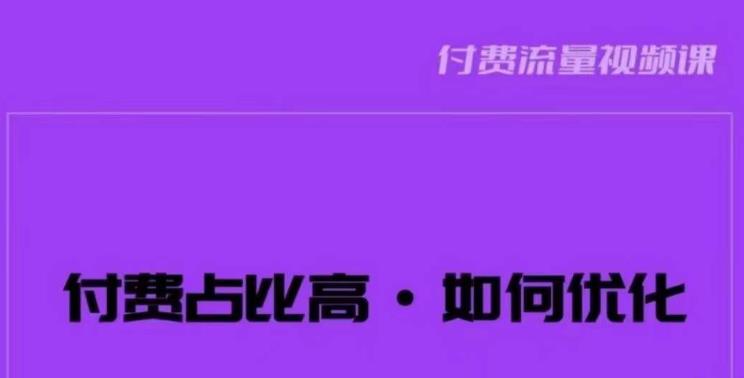 波波-付费占比高，如何优化？只讲方法，不说废话，高效解决问题！-南青云资源库