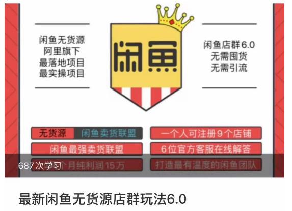 闲鱼无货源店群玩法6.0，无需囤货，无需引流，两个月盈利18W的核心秘籍，所有细节一清二楚-南青云资源库