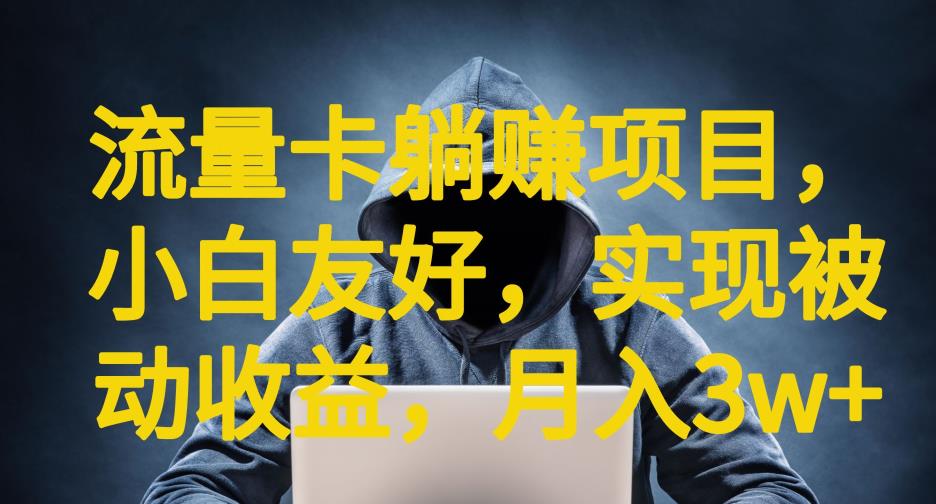 流量卡躺赚项目，小白友好，开设后台，实现被动收益，只要出卡，就能一直赚钱，利润高昂【揭秘】-南青云资源库