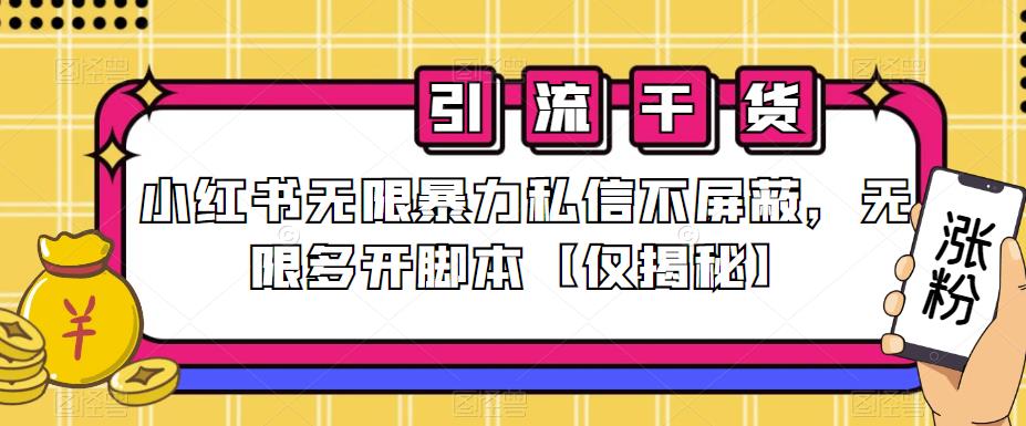 小红书无限暴力私信不屏蔽，无限多开脚本【仅揭秘】-南青云资源库