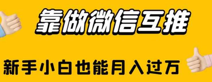 靠做微信互推，新手小白也能月入过万【揭秘】-南青云资源库
