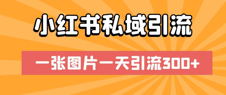 小红书私域引流，一张图片一天引流300+【揭秘】-南青云资源库