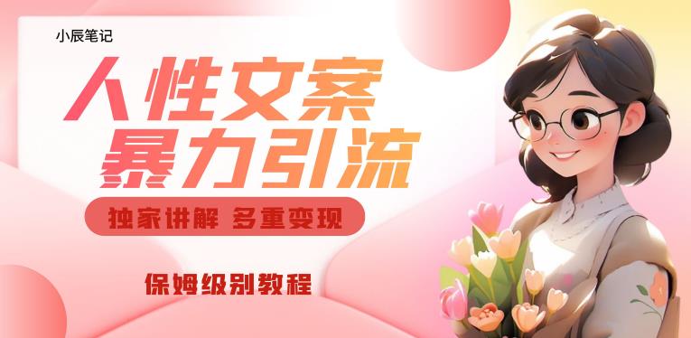 独家人性文案玩法，暴力引流多重变现，保姆级教程【揭秘】-南青云资源库