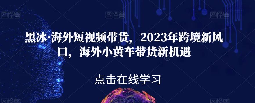 黑冰·海外短视频带货，2023年跨境新风口，海外小黄车带货新机遇-南青云资源库