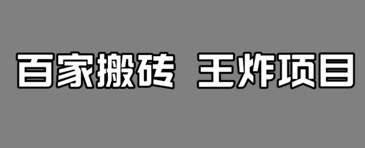 百家最新搬运玩法，单号月入5000+【揭秘】-南青云资源库