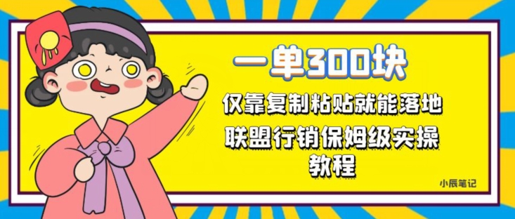 一单轻松300元，仅靠复制粘贴，每天操作一个小时，联盟行销保姆级出单教程，正规长久稳定副业【揭秘】-南青云资源库