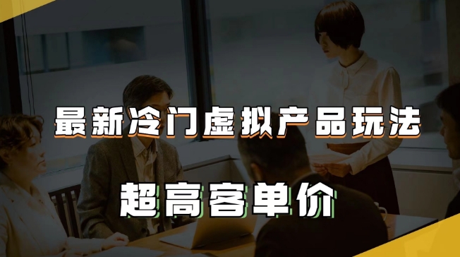 最新冷门虚拟产品玩法，超高客单价，月入2-3万＋【揭秘】-南青云资源库