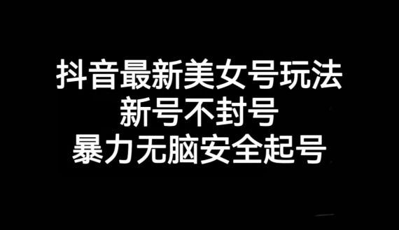 抖音最新美女号玩法，新号不封号，暴力无脑安全起号【揭秘】-南青云资源库