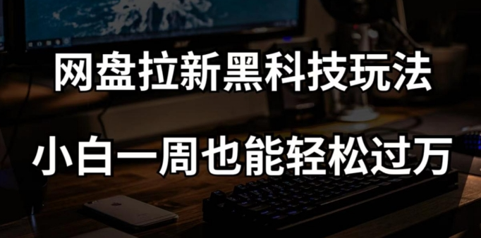 网盘拉新黑科技玩法，小白一周也能轻松过万【全套视频教程+黑科技】【揭秘】-南青云资源库