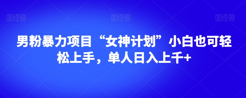 男粉暴力项目“女神计划”小白也可轻松上手，单人日入上千+【揭秘】-南青云资源库