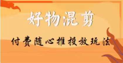 【万三】好物混剪付费随心推投放玩法，随心投放小课抖音教程-南青云资源库