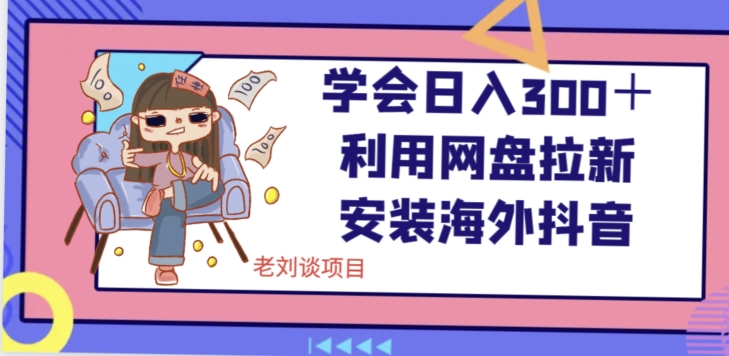 学会日入300＋，利用网盘拉新安装海外抖音保姆级教学【揭秘】-南青云资源库