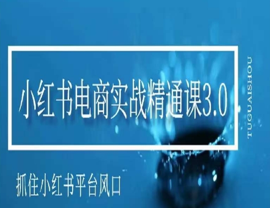 小红书电商实战精通课3.0，抓住小红书平台的风口，不错过有一个赚钱的机会-南青云资源库