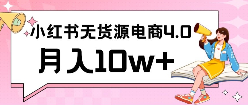 小红书新电商实战，无货源实操从0到1月入10w+联合抖音放大收益【揭秘】-南青云资源库