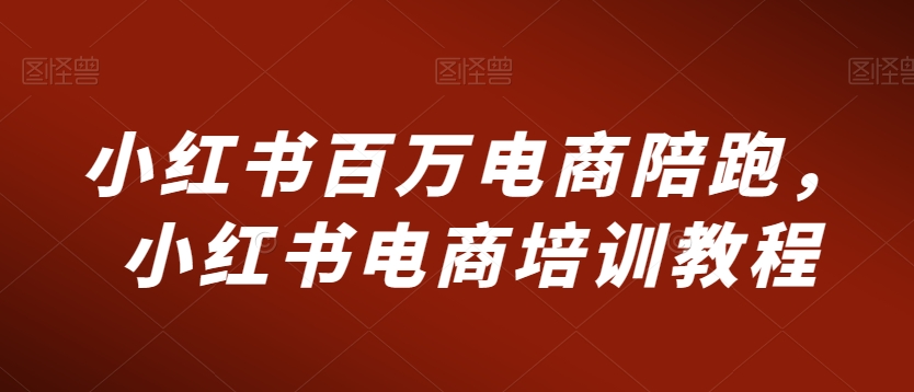 小红书百万电商陪跑，小红书电商培训教程-南青云资源库