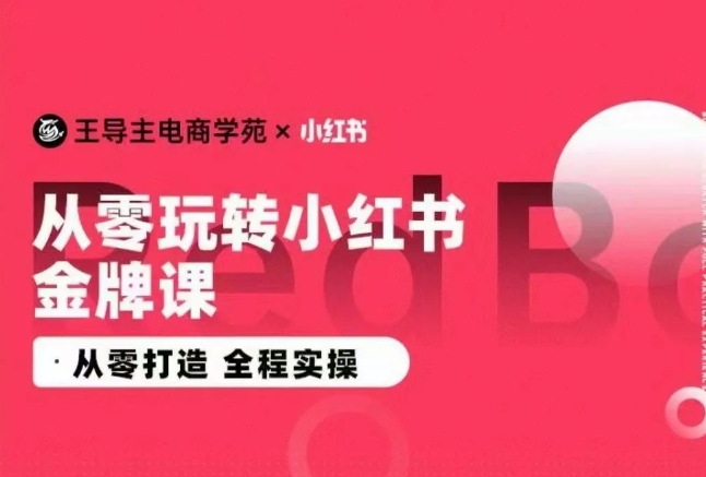 王导主·小红书电商运营实操课，​从零打造  全程实操-南青云资源库