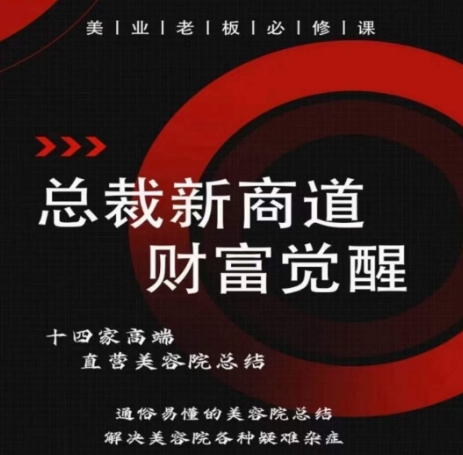 总裁新商道(美业老板必修课)，通俗易懂的美容院总结，解决美容院各种疑难杂症-南青云资源库