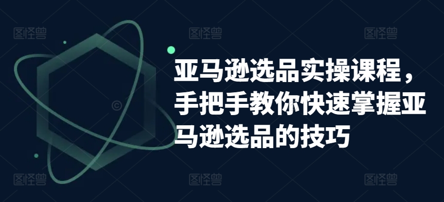亚马逊选品实操课程，手把手教你快速掌握亚马逊选品的技巧-南青云资源库