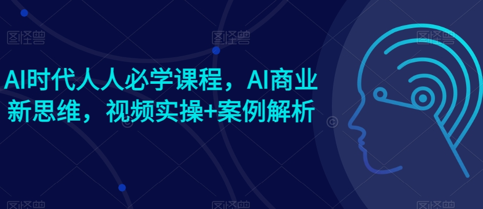 AI时代人人必学课程，AI商业新思维，视频实操+案例解析【赠AI商业爆款案例】-南青云资源库