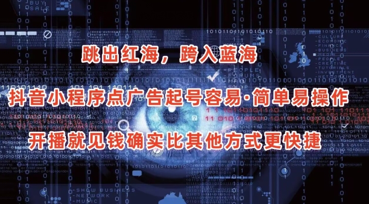 抖音小程序点广告项目，起号容易，简单易操作，开播就见有收益【揭秘】-南青云资源库