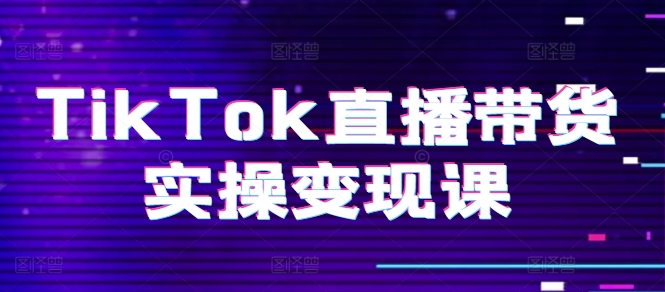 TikTok直播带货实操变现课：系统起号、科学复盘、变现链路、直播配置、小店操作流程、团队搭建等。-南青云资源库